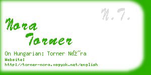 nora torner business card